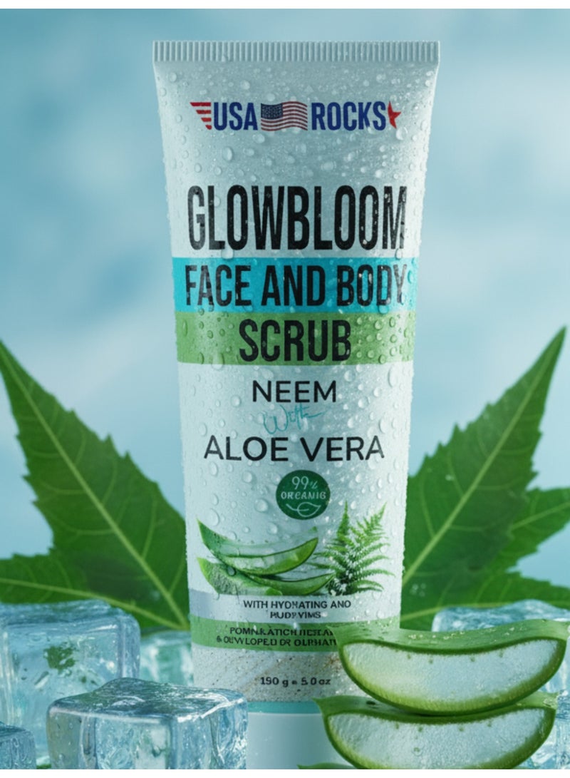 USA ROCKS Face & Body Scrub - Neem & Aloe Vera - Image 5